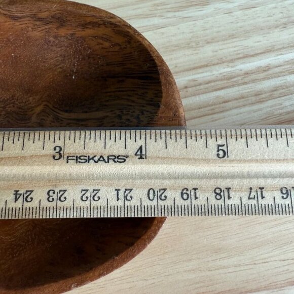 Vintage Spoon Rest Apple Double Wooden Philippines or Trinket Holder - Picture 9 of 11